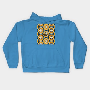 Golden church mural pattern. Kids Hoodie